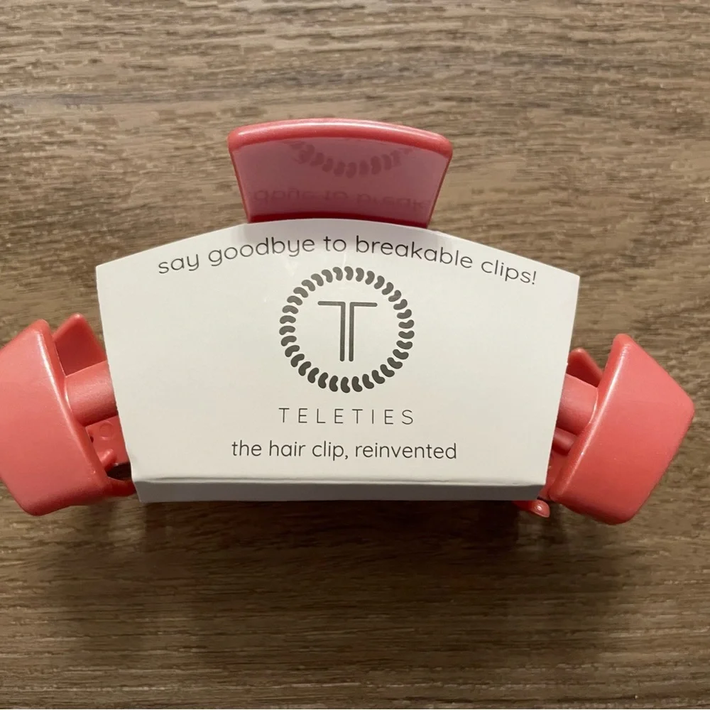 Teleties Large Classic Calming Coral Hair Clip